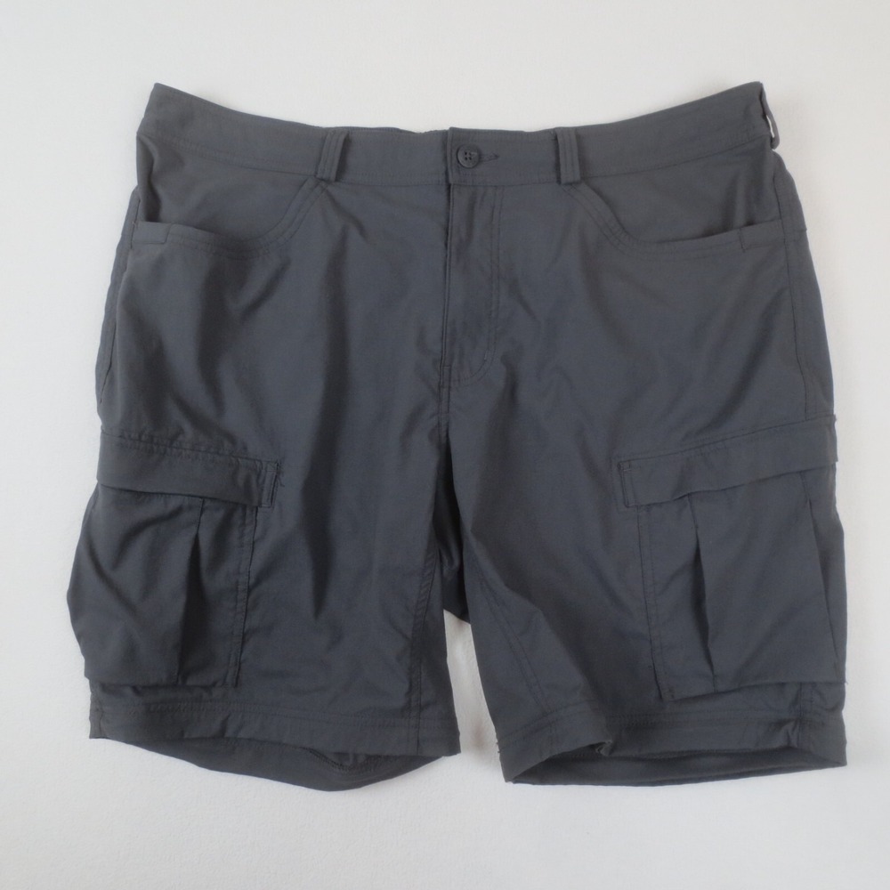 REI Coop Shorts Mens 42 Gray Cargo Utility Nylon Stretch Lightweight Hiking Fish